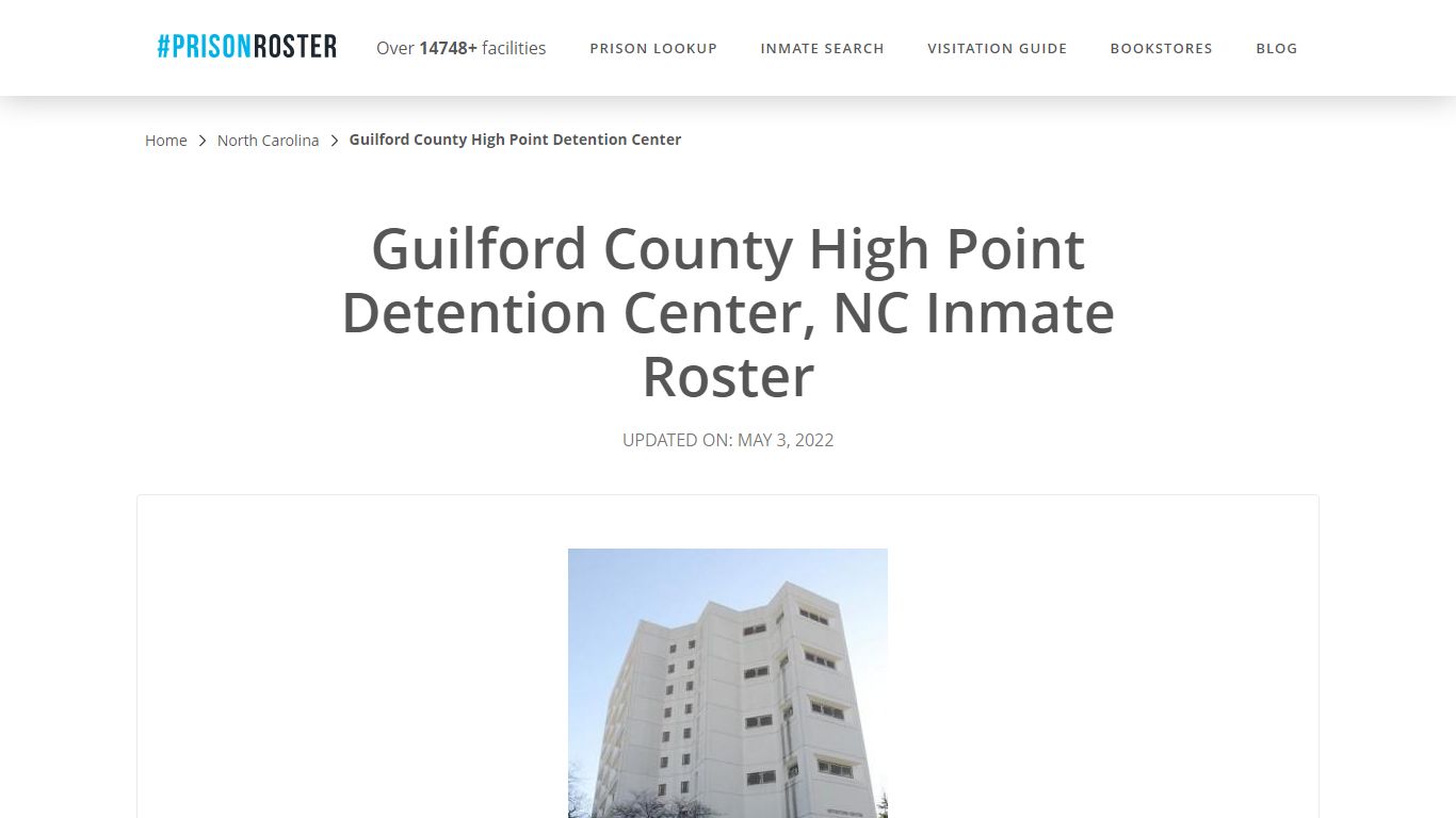 Guilford County High Point Detention Center, NC Inmate Roster